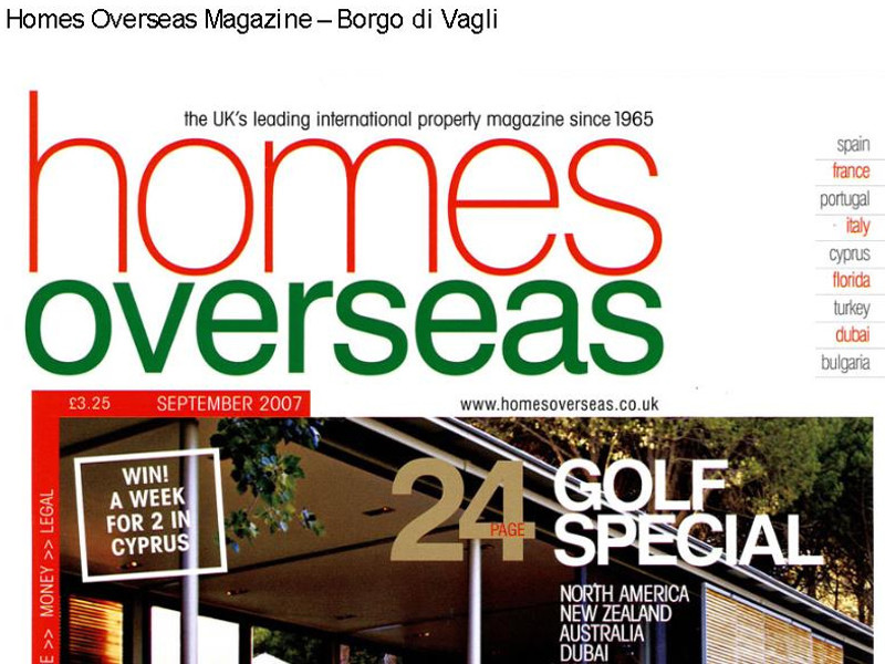 Screenshot of the article on Home Overseas