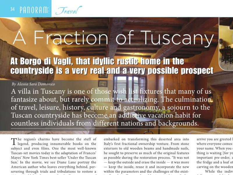 Screenshot of the article on PANORAM ITALIA